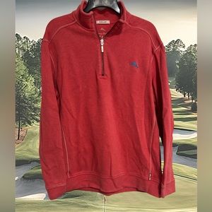 Tommy Bahama - Salmon Quarter (1/4) Zip Relax Fit Pullover